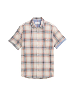 Foto van product TOM TAILOR Overhemd blauw denim / donkerbruin / rood / wolwit