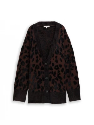 Foto van product TOM TAILOR Oversized vest donkerbruin / zwart