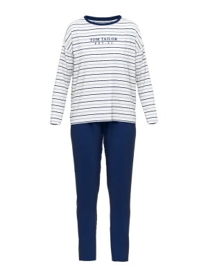 Foto van product TOM TAILOR Pyjama 'Zaria' navy / saffier / wit