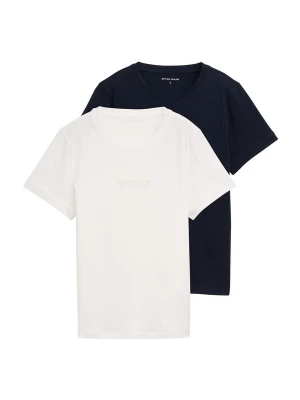Foto van product TOM TAILOR Shirt beige / donkerblauw / wit