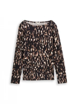 Foto van product TOM TAILOR Shirt bruin / zwart / wit