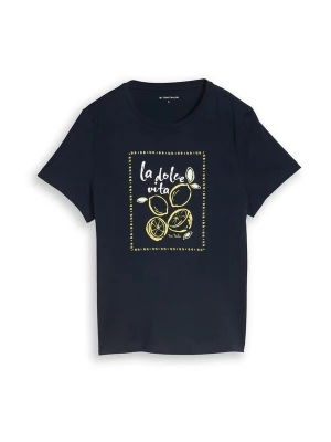 Foto van product TOM TAILOR Shirt donkerblauw / citroengeel / wit