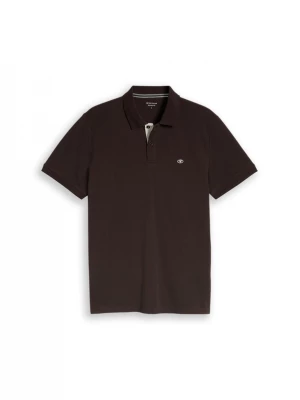 Foto van product TOM TAILOR Shirt donkerbruin / wit