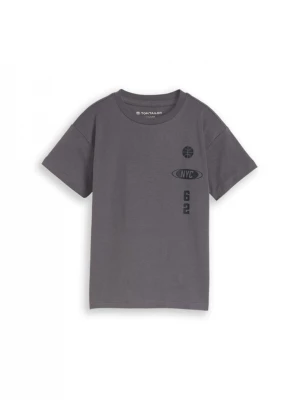 Foto van product TOM TAILOR Shirt donkergrijs / pasteloranje / zwart / offwhite