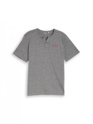 Foto van product TOM TAILOR Shirt grijs gemêleerd / lichtrood / wit