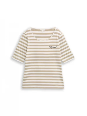 Foto van product TOM TAILOR Shirt lichtbeige / donkerbeige / zwart