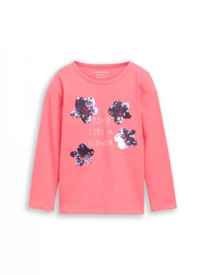 Foto van product TOM TAILOR Shirt lichtbeige / lila / watermeloen rood