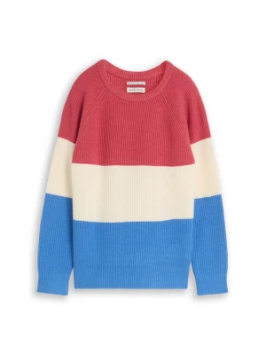 Foto van product TOM TAILOR Trui blauw / framboos / wit