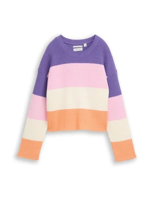 Foto van product TOM TAILOR Trui donkerlila / oranje / rosa / wolwit