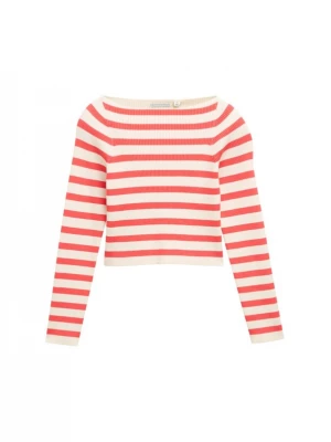 Foto van product TOM TAILOR Trui oranjerood / wit
