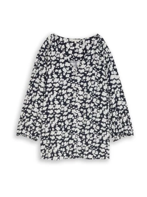 Foto van product Tom Tailor Women + Blouse donkerblauw / wit