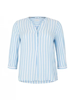 Foto van product Tom Tailor Women + Blouse lichtblauw / wit
