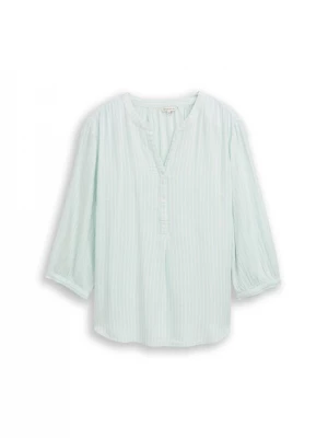 Foto van product Tom Tailor Women + Blouse mintgroen / wit