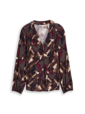 Foto van product Tom Tailor Women + Blouse navy / bruin / donkerbruin / bessen