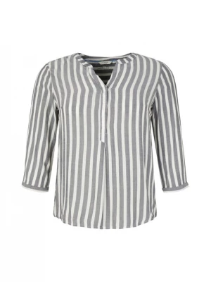 Foto van product Tom Tailor Women + Blouse smoky blue / wit