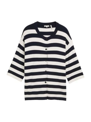 Foto van product Tom Tailor Women + Gebreid vest nachtblauw / wit