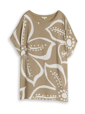 Foto van product Tom Tailor Women + Shirt kaki / offwhite