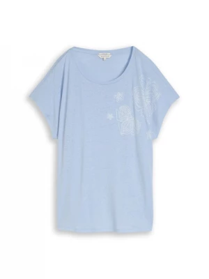 Foto van product Tom Tailor Women + Shirt lichtblauw / wit