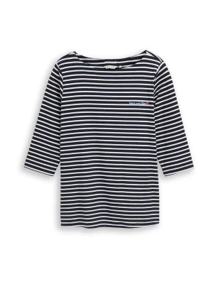 Foto van product Tom Tailor Women + Shirt navy / offwhite