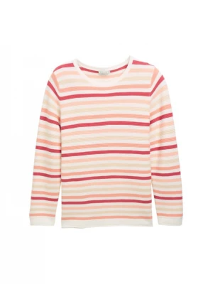 Foto van product Tom Tailor Women + Trui abrikoos / zalm roze / kersrood / wit