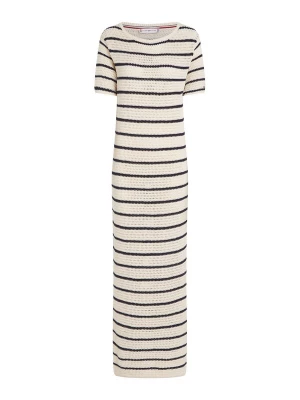 Foto van product TOMMY HILFIGER Gebreide jurk 'POINTELLE' ivoor / marine