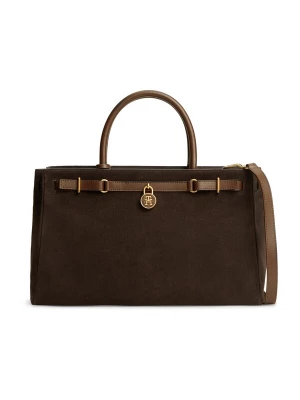 Foto van product TOMMY HILFIGER Handtas 'TOTE SUEDE' ombergrijs / donkerbruin