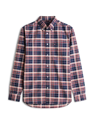 Foto van product TOMMY HILFIGER Overhemd 'HERITAGE' donkerblauw / lichtgrijs / donkerrood