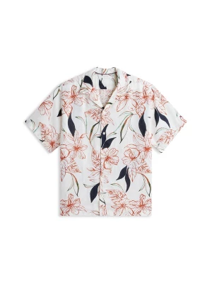 Foto van product TOMMY HILFIGER Overhemd 'Plus Regular Tropical Print Short Sleeve' beige / mintgroen / roestrood / zwart