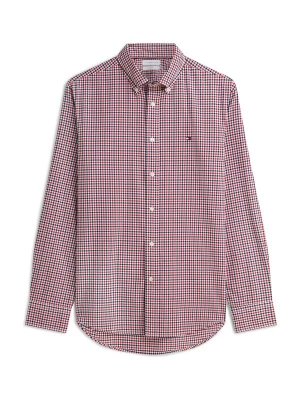 Foto van product TOMMY HILFIGER Overhemd 'Regular Fit Flex Gingham' navy / rood / wit