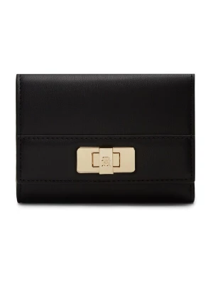 Foto van product TOMMY HILFIGER Portemonnee 'Modern TH Monogram Turn Lock Trifold' zwart
