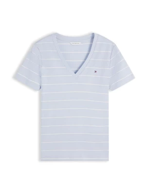 Foto van product TOMMY HILFIGER Shirt 'Flag Embroidery Slim' ecru / duifblauw