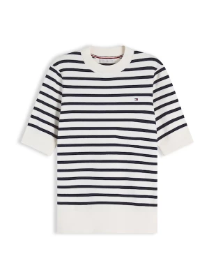 Foto van product TOMMY HILFIGER Trui 'Fine Short Sleeve' crème / navy
