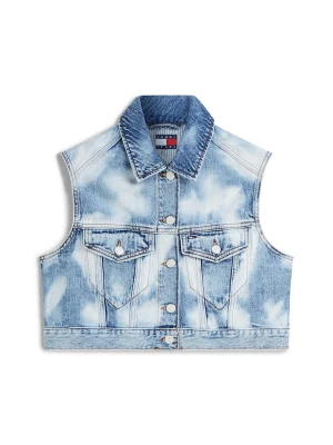 Foto van product Tommy Jeans Bodywarmer 'Dye Cropped Trucker' blauw denim