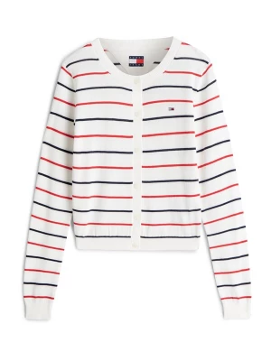 Foto van product Tommy Jeans Gebreid vest 'Flag Embroidery Slim' navy / rood / wit