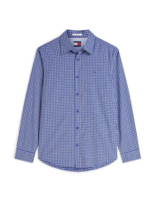 Foto van product Tommy Jeans Overhemd 'Regular Fit Pattern' kobaltblauw / zwart / wit