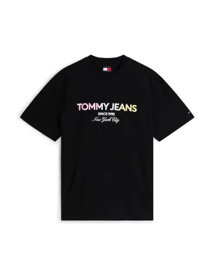 Foto van product Tommy Jeans Shirt 'Classic Gradient Relaxed' pastelblauw / lichtgeel / rosa / zwart
