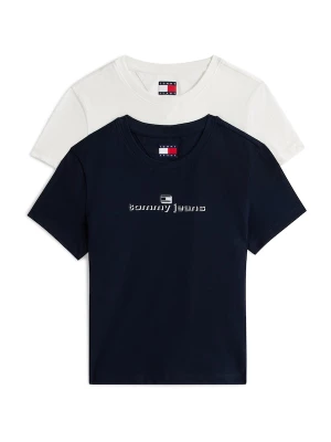 Foto van product Tommy Jeans Shirt 'Ess' donkerblauw / wit