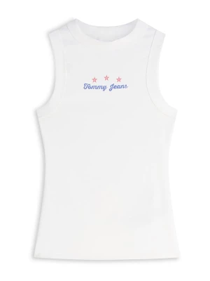 Foto van product Tommy Jeans Top 'Logo Slim Tank' royal blue / koningsblauw / watermeloen rood / wit