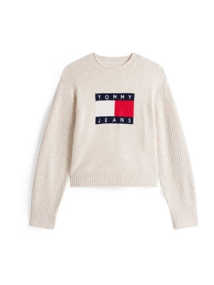 Foto van product Tommy Jeans Trui beige gemêleerd / marine / rood / wit