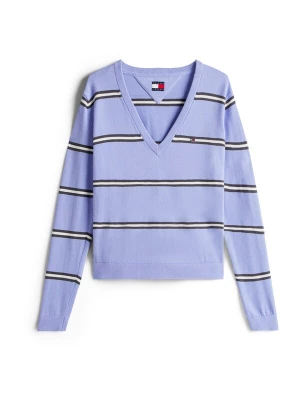 Foto van product Tommy Jeans Trui 'ESSENTIAL' violetblauw / zwart / wit