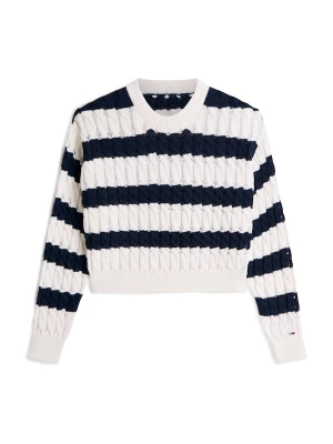 Foto van product Tommy Jeans Trui 'Loose Cable' navy / wit