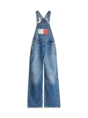 Foto van product Tommy Jeans Tuinbroek jeans blauw denim / lichtrood / wit