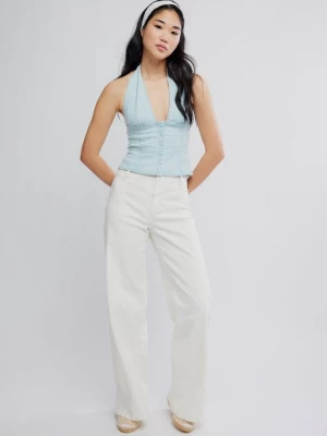 Foto van product Top Free People lichtblauw denim
