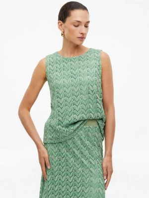 Foto van product Top met glittergaren en ajourpatroon s.Oliver groen