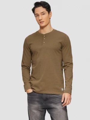 Foto van product Top met lange mouwen, Henley-hals en -manchetten s.Oliver bruin