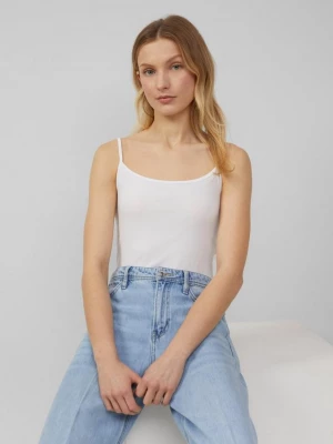 Foto van product Top met verstelbare spaghettibandjes in een slim fit s.Oliver wit