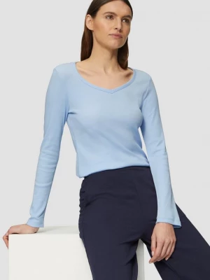 Foto van product Top van fijne jersey met lange mouwen en geribde textuur s.Oliver blauw