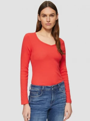 Foto van product Top van fijne jersey met lange mouwen en geribde textuur s.Oliver rood