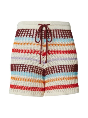 Foto van product TOPSHOP Broek 'Kaia' lichtbeige / azuur / rood / bourgogne