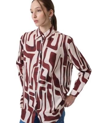 Foto van product Touche Prive Blouse beige / chocoladebruin Touché Privé
